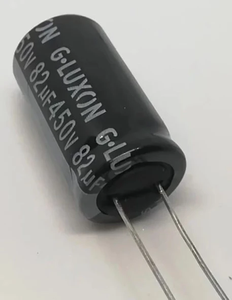 82Uf 450V, 82Mf 450V Kondansatör 18x38 ürün görseli 1
