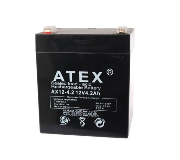 ATEX 12V 4,2AH AKÜ 9X7X10 CM ürün görseli 1