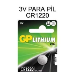 Gp Batteries Cr1220 1220 Boy Lityum Düğme Pil, 3 Volt, 1 Adet ürün görseli 1