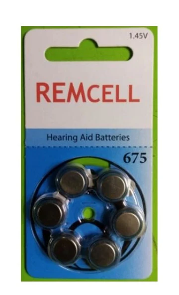 REMCELL  675 Numara Kulaklık Pili Işitme Cihazı Pili 1 Paket ürün görseli 1