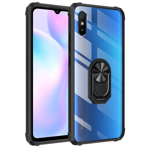Xiaomi Redmi 9A Kılıf Mola Kenar Köşe ve Yüzük Kısımları Renkli ürün görseli 1