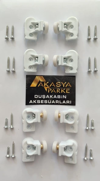 aym akasya yapı market DUŞAKABİN TEKER SETİ BELLA SERİSİ 2 SABİT 2 HAREKETLİ DUŞAKABİNLER ürün görseli 1