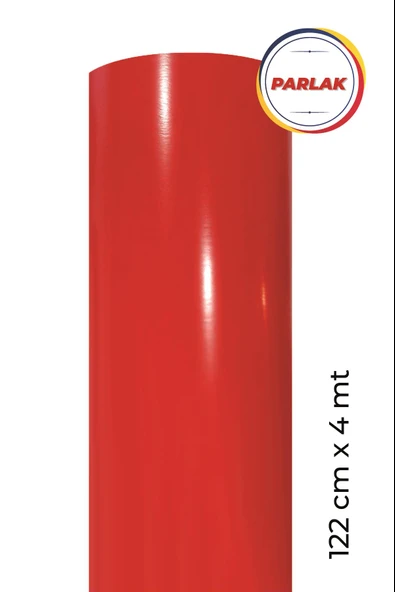 Parlak Kırmızı Kendinden Yapışkanlı Kaplama Folyosu 122 CM X 4 MT ürün görseli 1