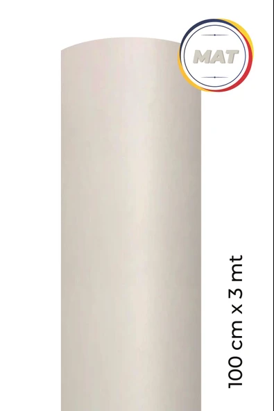 Mat Beyaz Kendinden Yapışkanlı Kaplama Folyosu 100 CM X 3 MT ürün görseli 1