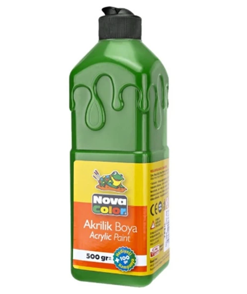 Nova Color Akrilik Boya 500ml Yeşil - 3 adet ürün görseli 1