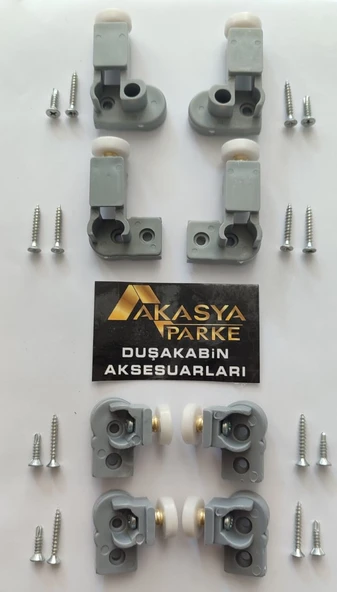 aym akasya yapı market DUŞAKABİN TEKER SETİ BELLA SERİSİ 1 SABİT 2 HAREKETLİ DUŞAKABİNLER (GRİ RENK) ürün görseli 1