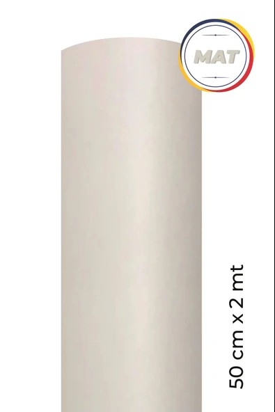 Mat Beyaz Kendinden Yapışkanlı Kaplama Folyosu 50 CM X 2 MT ürün görseli 1