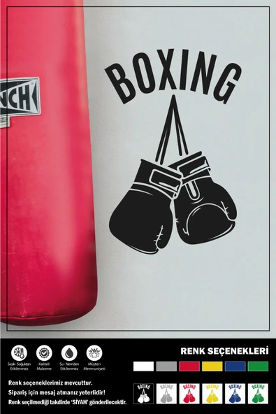 BOXING STICKER 15 x 10 cm ERU00084 - Resim 2
