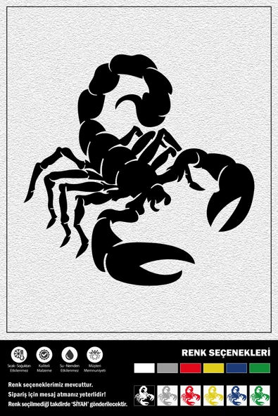 AKREP STICKER 30 x 30 cm ERU00099 ürün görseli 1