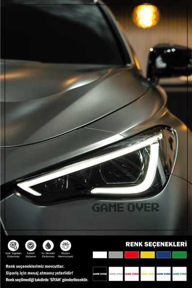 GAME OVER STICKER 30 x 4 cm - Resim 2