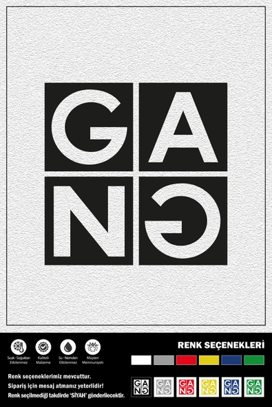 GANG STICKER 10 x 10 cm ERU00113 ürün görseli 1
