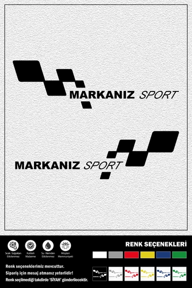 MARKANIZ SPORT STICKER 45 x 15 cm ürün görseli 1