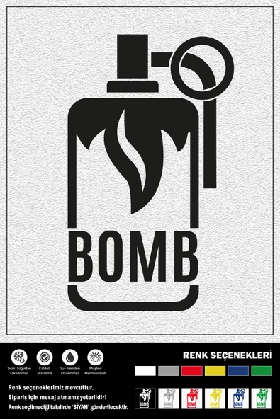 BOMB STICKER 15 x 25 cm ERU00064 ürün görseli 1