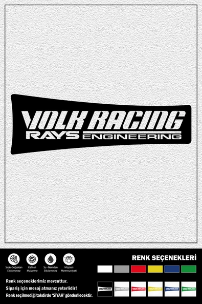 VOLK RACING RAYS ENGINEERING STICKER 23 x 8 cm ürün görseli 1
