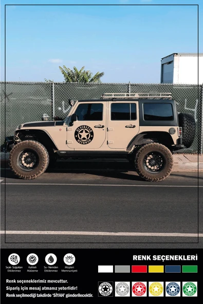 BLACKSTAR OFFROAD STICKER 10 x 10 cm ERU00007 - Resim 2