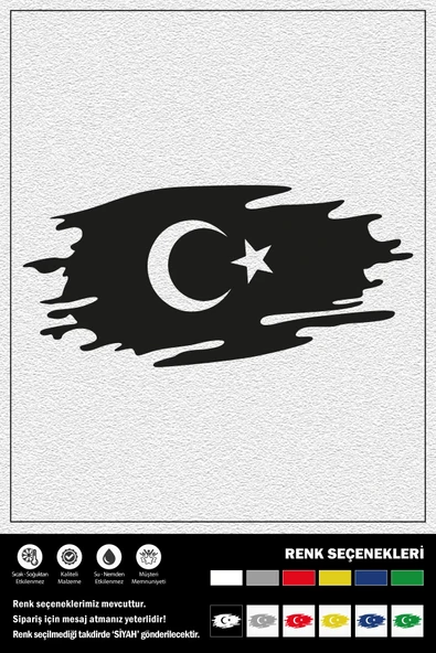 BAYRAK STICKER 25 x 12 cm ürün görseli 1