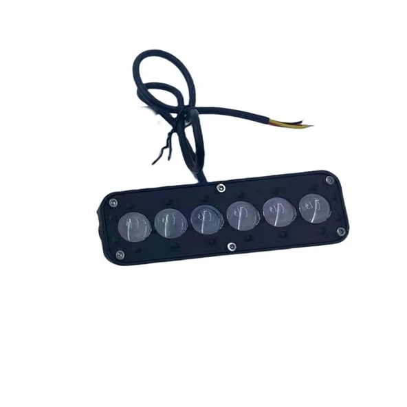 Off-Road Sis Lambası  2x4x13,5cm Beyaz-Sarı Gündüz Ledli Kırmızı (Adet Olarak) ürün görseli 1