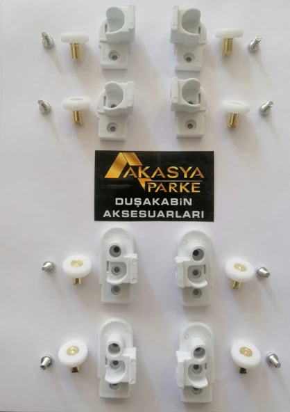 DUŞAKABİN TEKER SETİ BELLA SERİSİ 2 SABİT 2 HAREKETLİ DUŞAKABİNLER ürün görseli 1