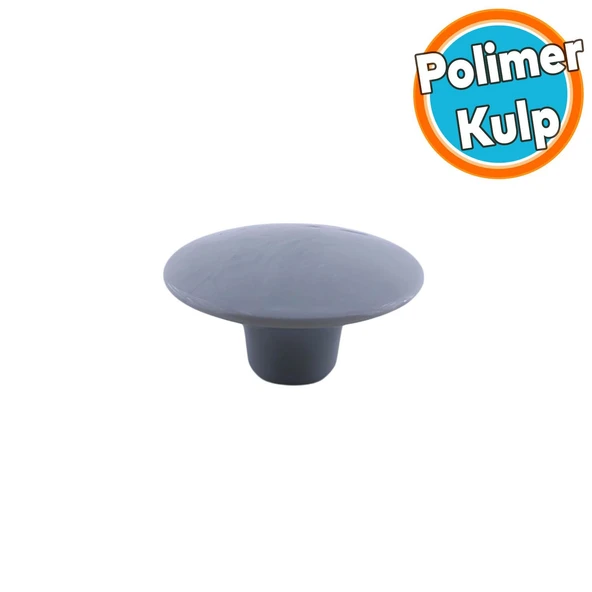Mantar Kulp Düğme 1 ADET Mobilya Dolabı Çekmece Mutfak Dolap Kulpu Kulbu Plastik Gri ürün görseli 1