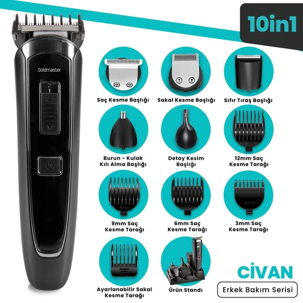 GOLDMASTER GM-7184 CIVAN ERKEK BAKIM SETİ ürün görseli 1