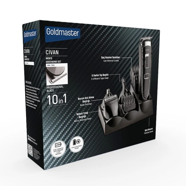 GOLDMASTER GM-7184 CIVAN ERKEK BAKIM SETİ - Resim 6