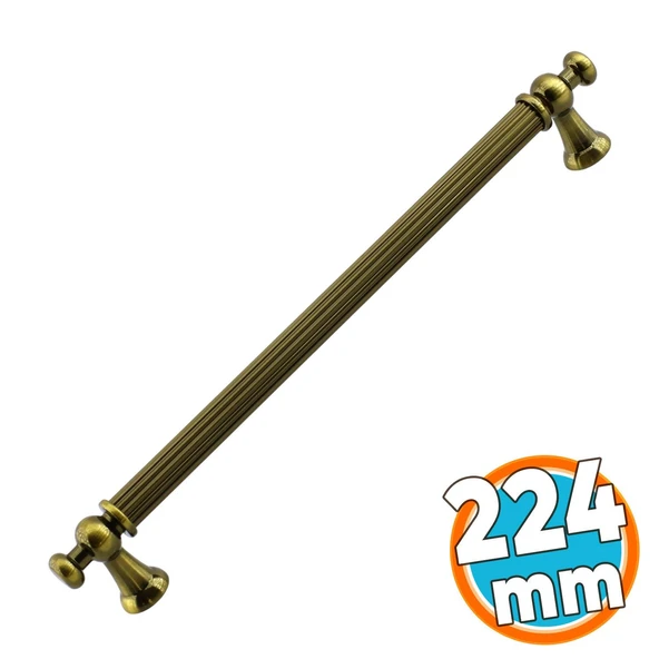 Mobilya Çekmece Mutfak Dolabı Dolap Kapak Kulpları Kulb Kulpu Antik Sarı Metal Kulp 224 mm ürün görseli 1