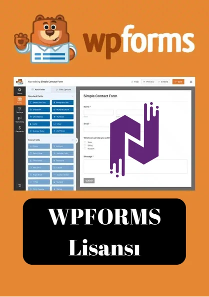 WPForms Pro Wordpress Form Eklentisi + Original Lisansı ürün görseli 1
