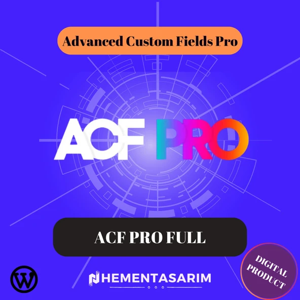 Advanced Custom Fields (ACF) Pro Orijinal Lisans Wordpress Eklentisi ürün görseli 1