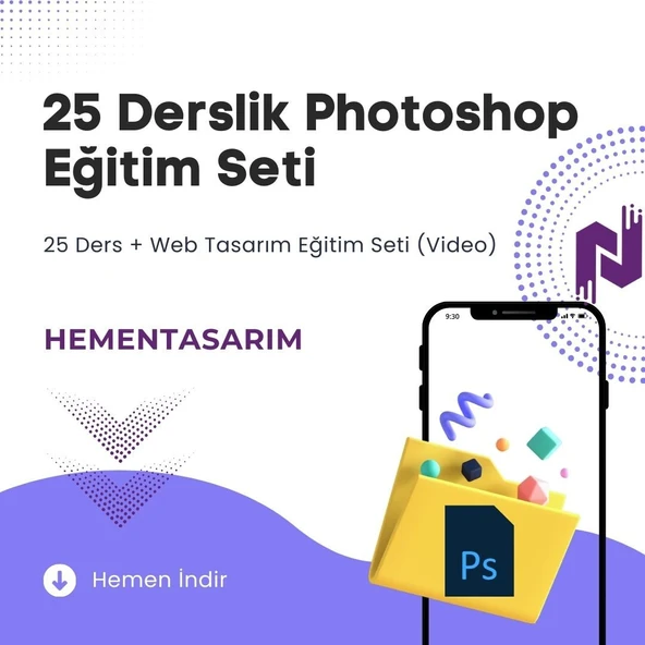 25 Adet Photoshop ve Photoshop İle Web Tasarım Eğitim Seti (Video) ürün görseli 1