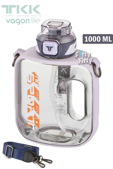 Uzspace Tkk Sporcu Matarası 1000 ml Purble ürün görseli 1