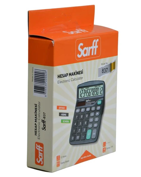 Sarff Hesap Makinesi 12 Haneli 837 ürün görseli 1