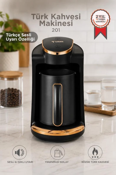Kahve Makinesi 201 Sesli Komut Türk Kahve Makinesi 250ml 4 Fincan Kapasiteli ürün görseli 1