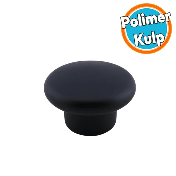 Mantar Kulp Düğme 1 ADET Çekmece Mutfak Mobilya Dolabı Dolap Kulpu Kulbu Plastik Kulp Siyah ürün görseli 1