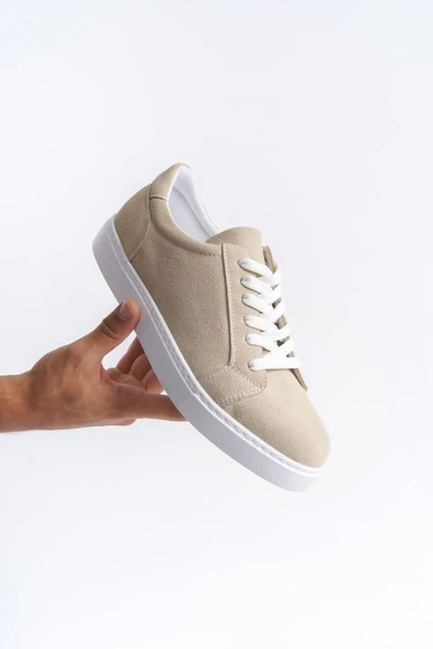 Arda SLW165 Elite Bağcıklı Süet Erkek Günlük Sneaker Ayakkabı BT Krem ürün görseli 1