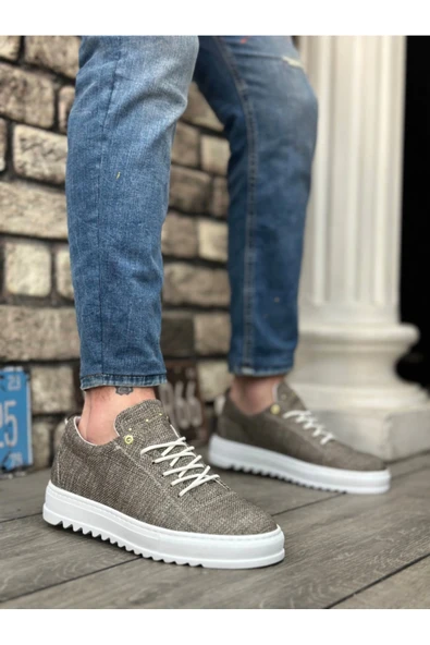 ZMMODA BA0152 Bağcıklı Yüksek Taban Kahve Kırçıllı Erkek Ayakkabı ürün görseli 1