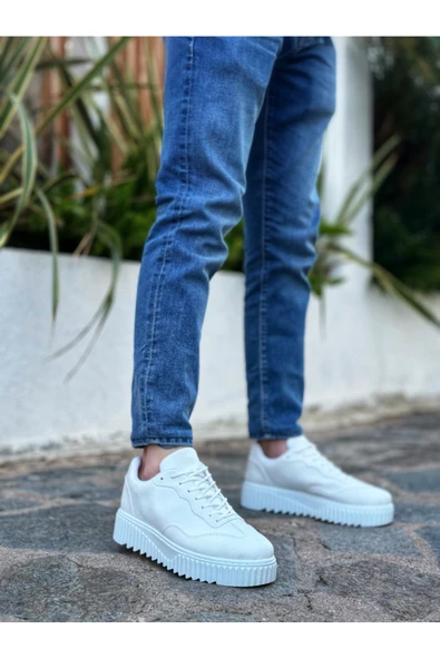 ZMMODA BA0802 BOA Beyaz Yüksek Taban Erkek Günlük Ayakkabı ürün görseli 1