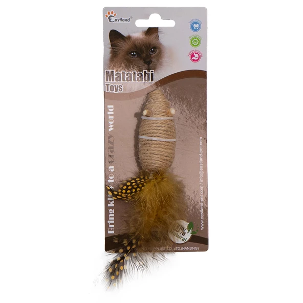 Eastland İpli Tüylü Çıngıraklı Fare Kedi Oyuncağı ürün görseli 1