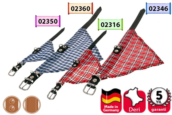 Karlıe Deri Bandanalı Boyun Tasma 57cm Mavi ürün görseli 1