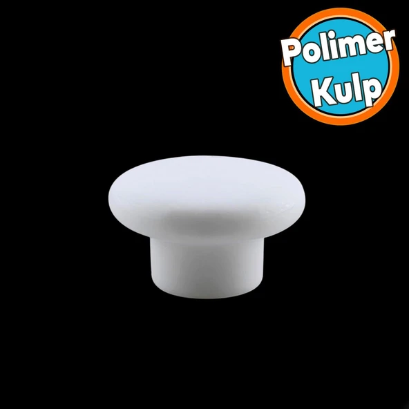 Mantar Kulp Düğme 1 ADET Çekmece Mutfak Mobilya Dolabı Dolap Kulpu Kulbu Plastik Kulp Beyaz ürün görseli 1