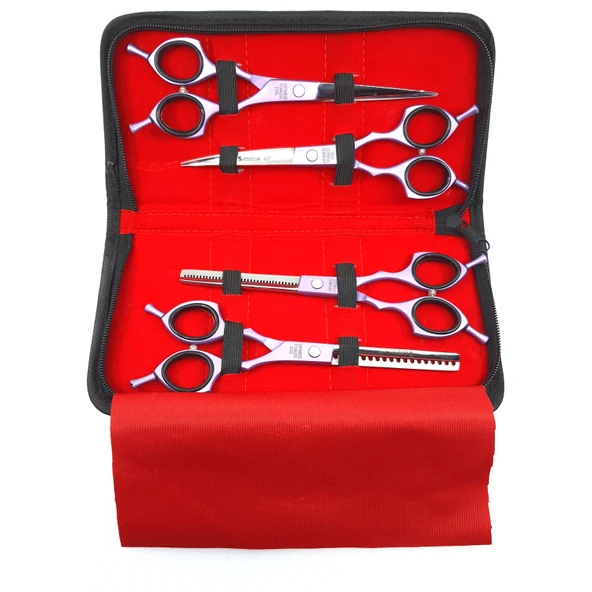 Sgroom 4 Lü Çantalı Makas Set 6,5" Mor - Resim 2