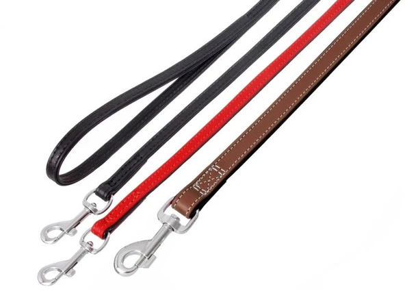 Karlıe Köpek Gezdirme Tasması Eskitilmiş Deri 100cm 14mm Siyah ürün görseli 1