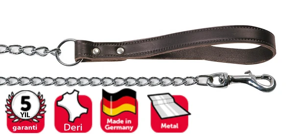 Karlıe Deri Saplı Zincir Uzatma 100cm-4mm K.rengi ürün görseli 1