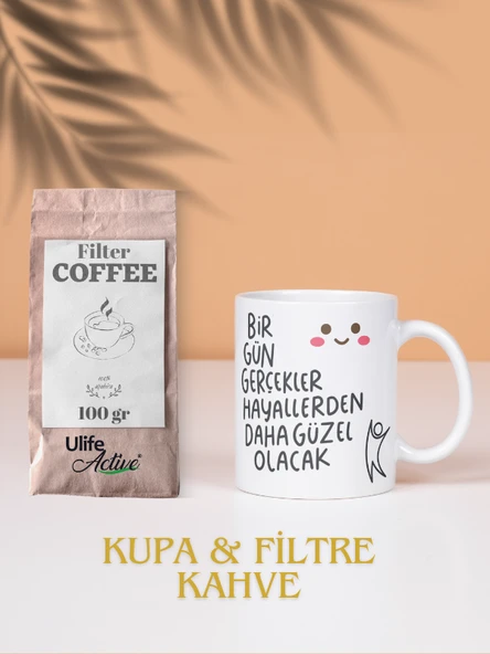 DeepCraft Eğlenceli Güzel Sözler Kupa Hediyelik Kupa 300ML - 100gr. Filtre Kahve Hediyeli! ürün görseli 1