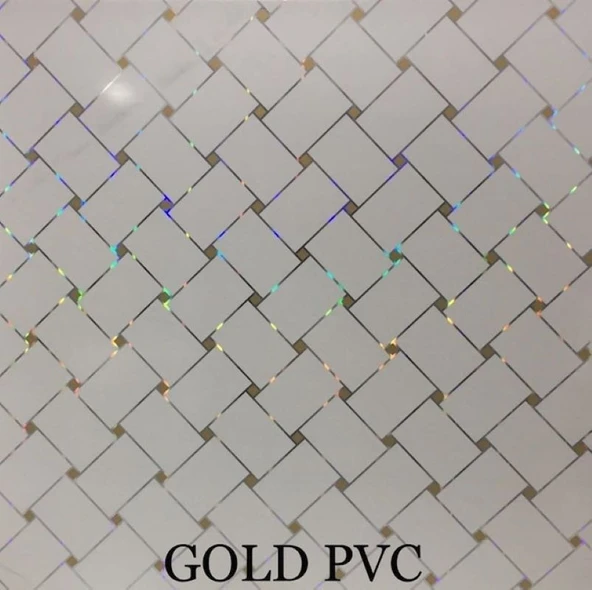 aym akasya yapı market 60X60 PVC ASMA TAVAN PANELİ GOLD DESEN 20 ADET ( 7,20 M2 ) ürün görseli 1
