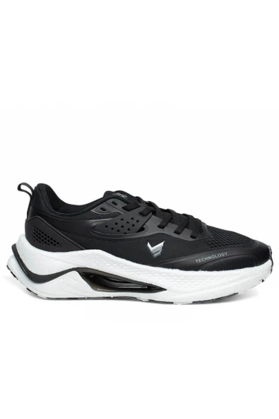 VOLİS Siyah Air Memory Foam Taban Günlük Bağcıklı Erkek Sneaker Ayakkabı ürün görseli 1