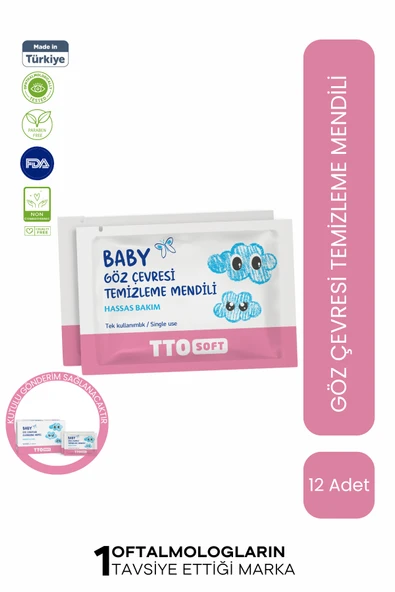TTO SOFT Baby Göz Çevresi Temizleme Mendili ürün görseli 1