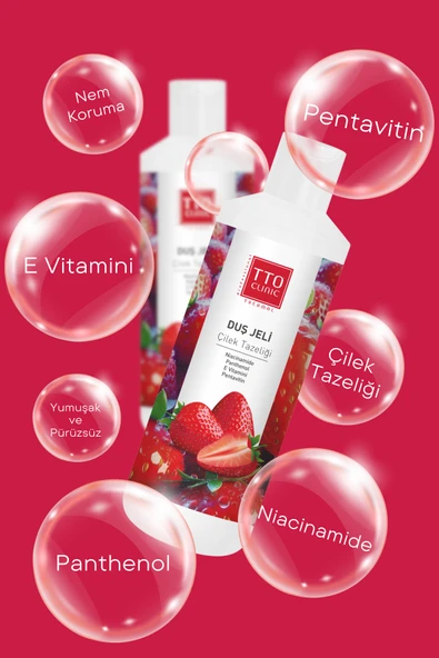 TTO CLINIC Duş Jeli - Çilek Tazeliği 500 ML - Resim 3