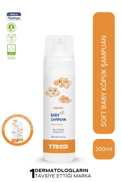 TTO SOFT BEBEK KÖPÜK ŞAMPUANI 200 ML ürün görseli 1