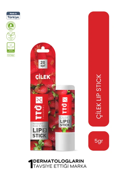 TTO X Çilek Aromalı Lipstick 20 SPF Korumalı ürün görseli 1