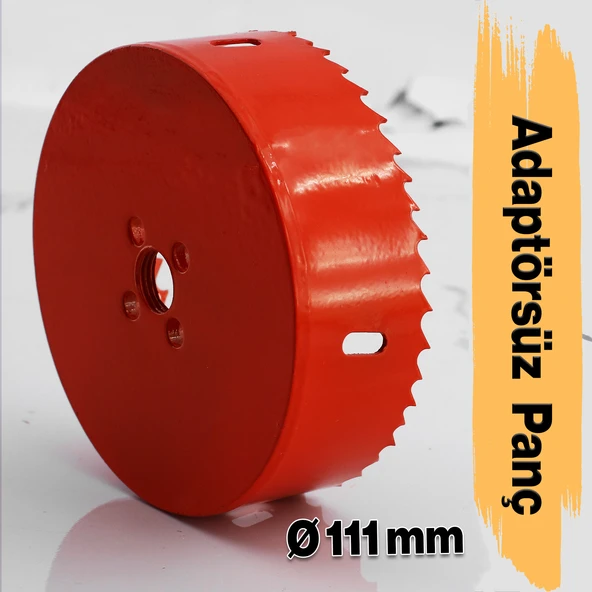 Bi Metal Panç Ø 111 mm Delik Açma Alçıpan Ahşap Pvc Delme Testeresi Adaptörsüz 1 Adet ürün görseli 1